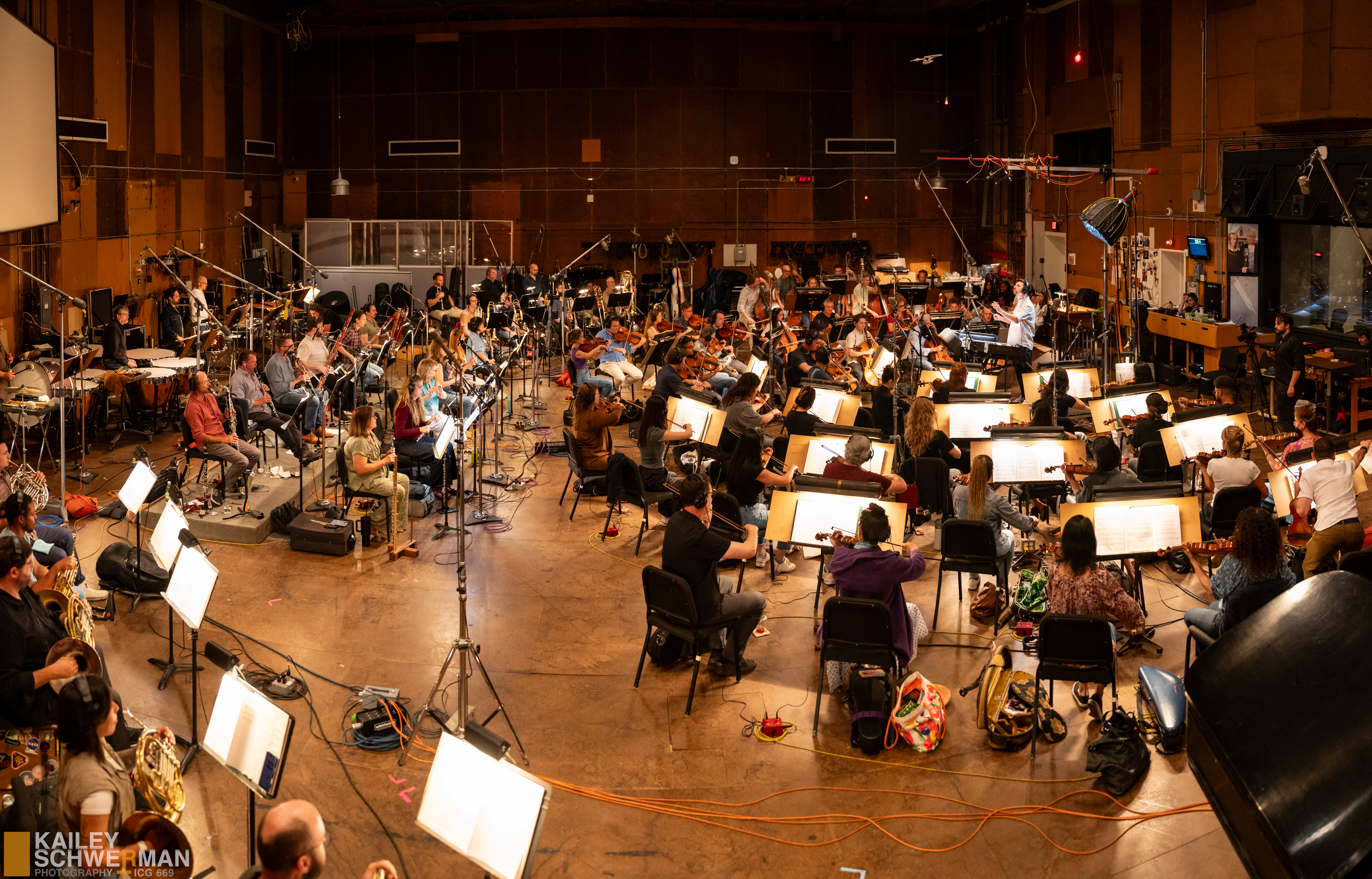 Orchestral recording session